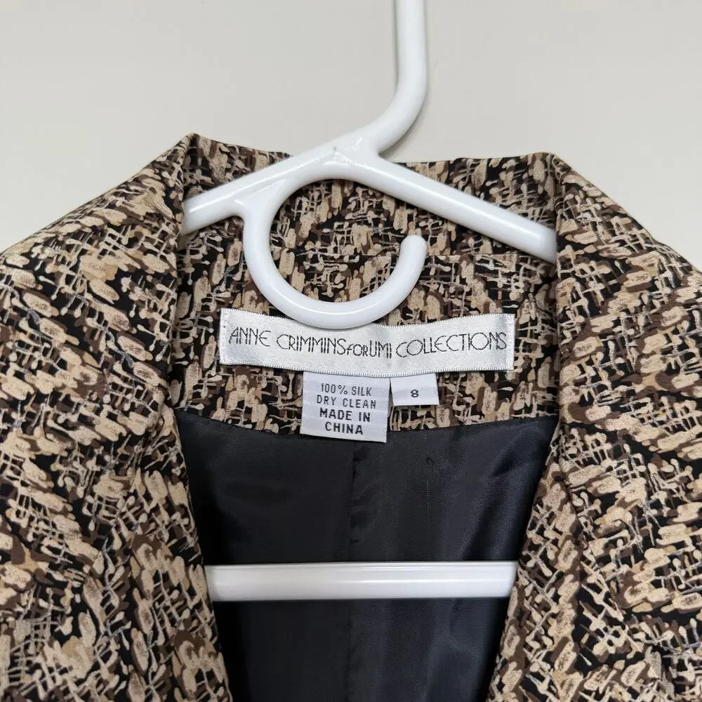 Vintage Anne Crimmins forUMI Collection 100% Silk Dress Quiet Luxury Old Money - Picture 3 of 7